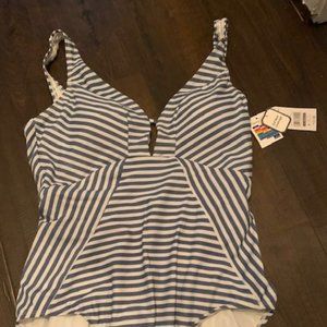 NAVY AND WHITE STRIPE FULL PIECE
